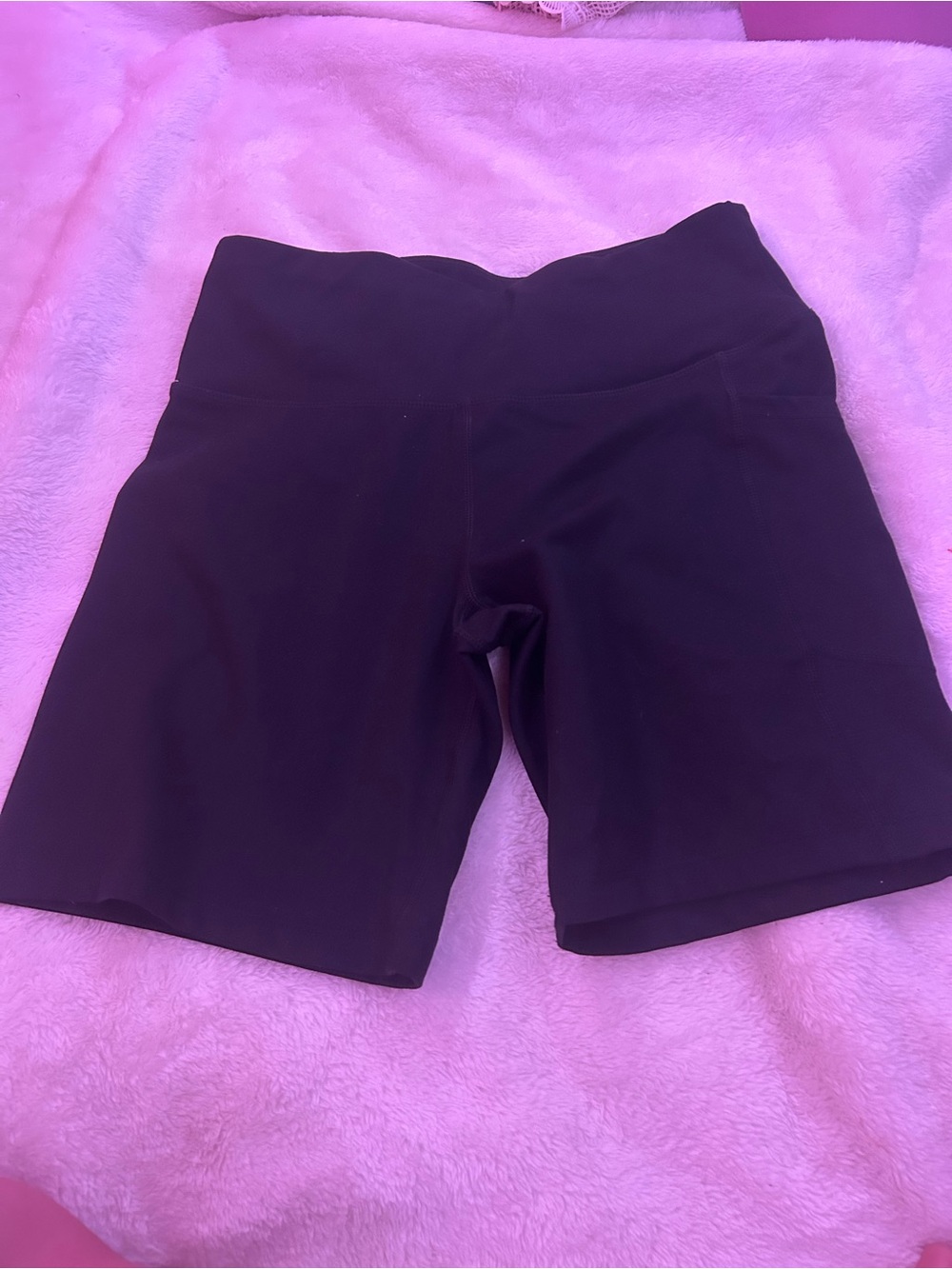 DKNY Black Mid-Rise Bike Shorts